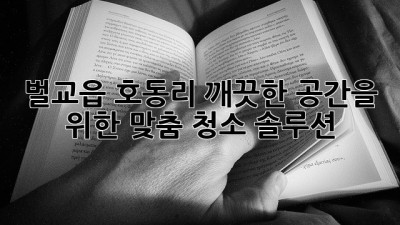 벌교읍 호동리, 깨끗한 공간을 위한 맞춤 청소 솔루션