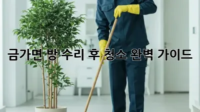 금가면 방 수리 후 청소🧹✨ 완벽 가이드